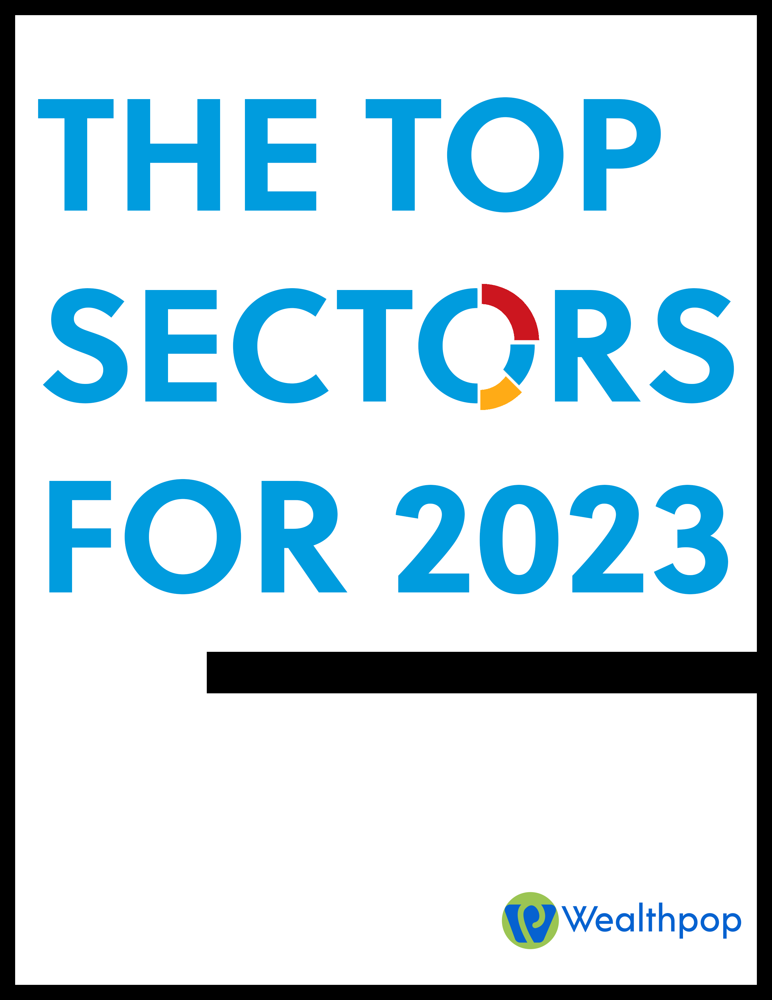 A cover for a report called 'The Top Sectors of 2023'